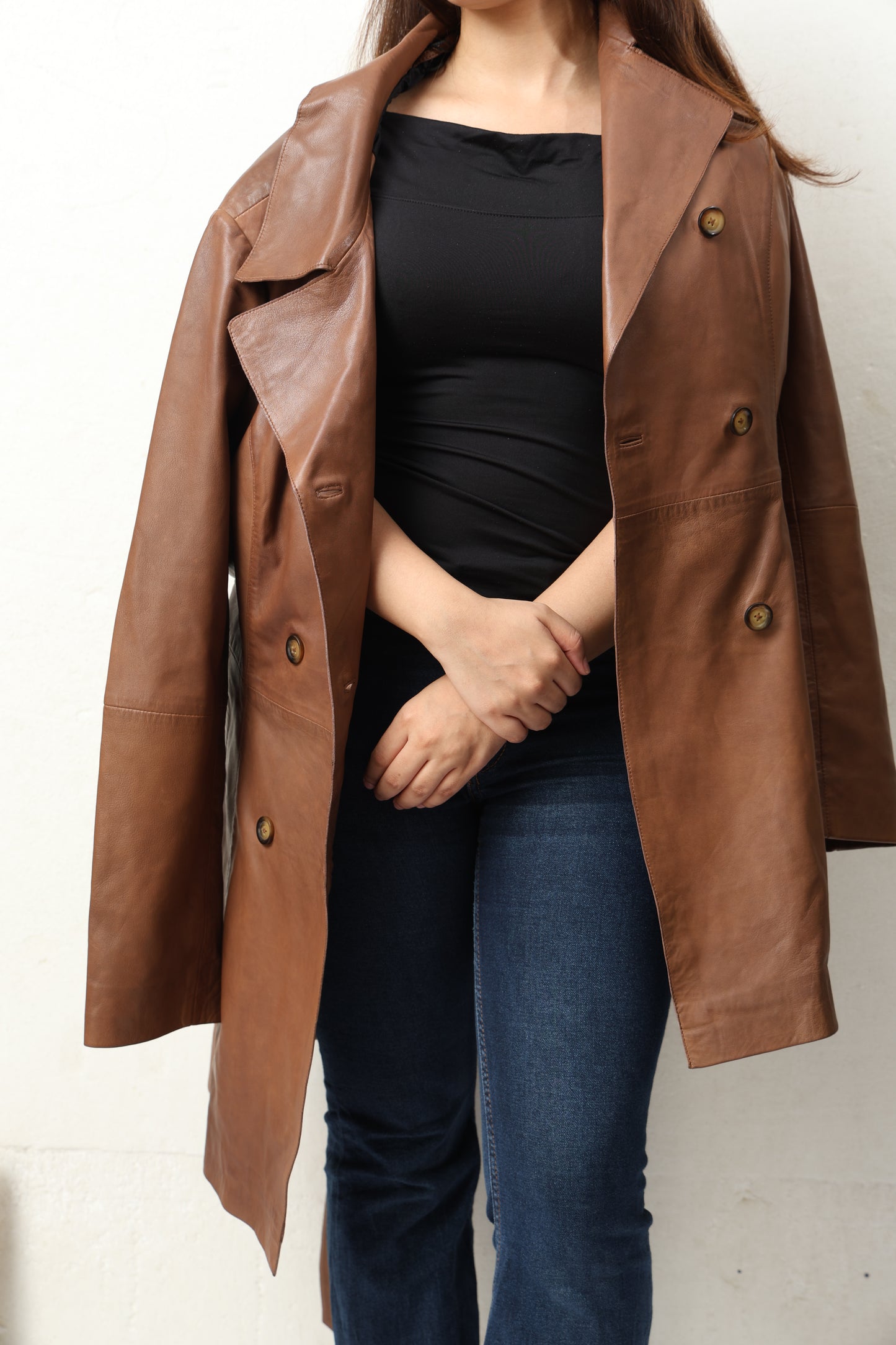 Leather Trench coat