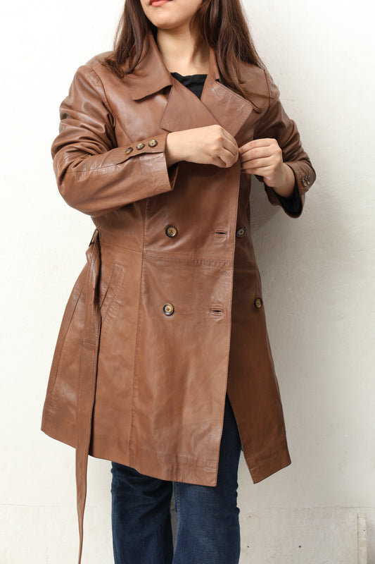 Leather Trench coat