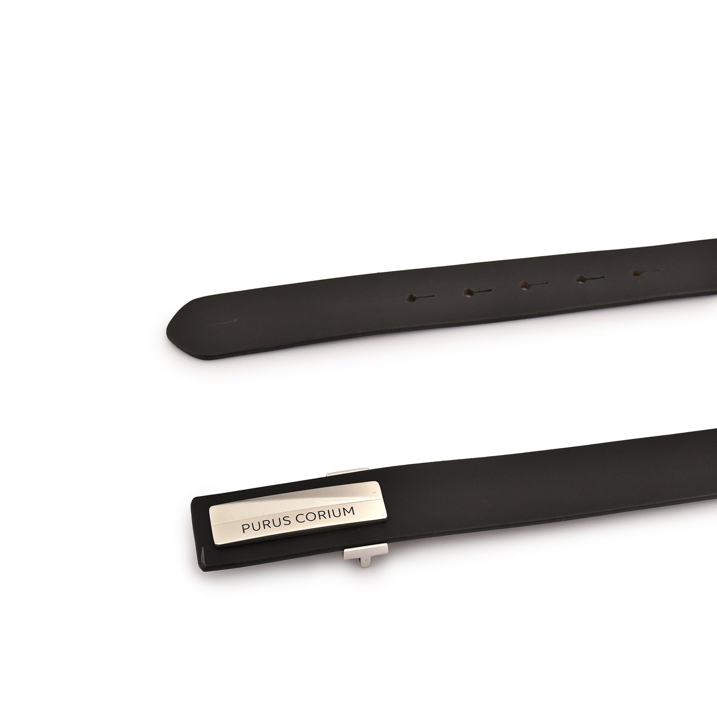 Purus Signatured Leather Belt - Black