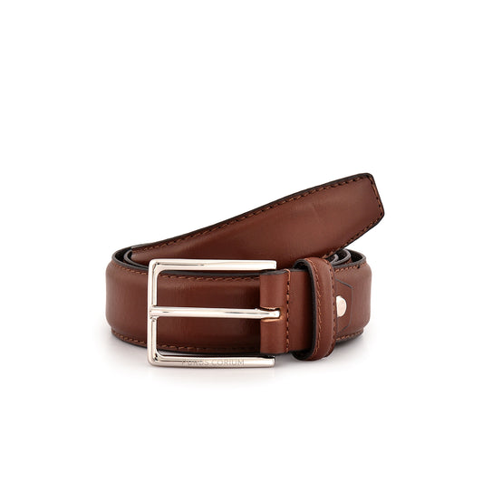 Executive Profile Leather Belt- Plain Brown