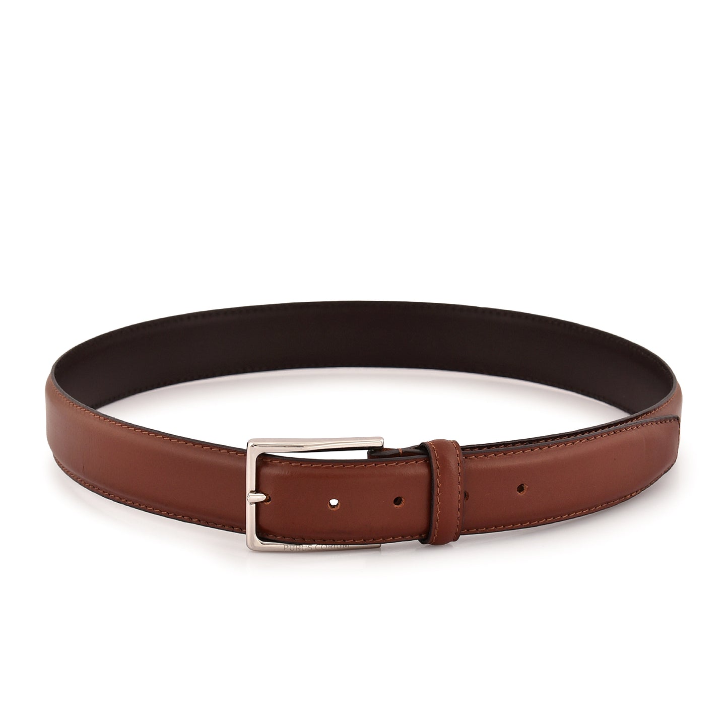 Executive Profile Leather Belt- Plain Brown