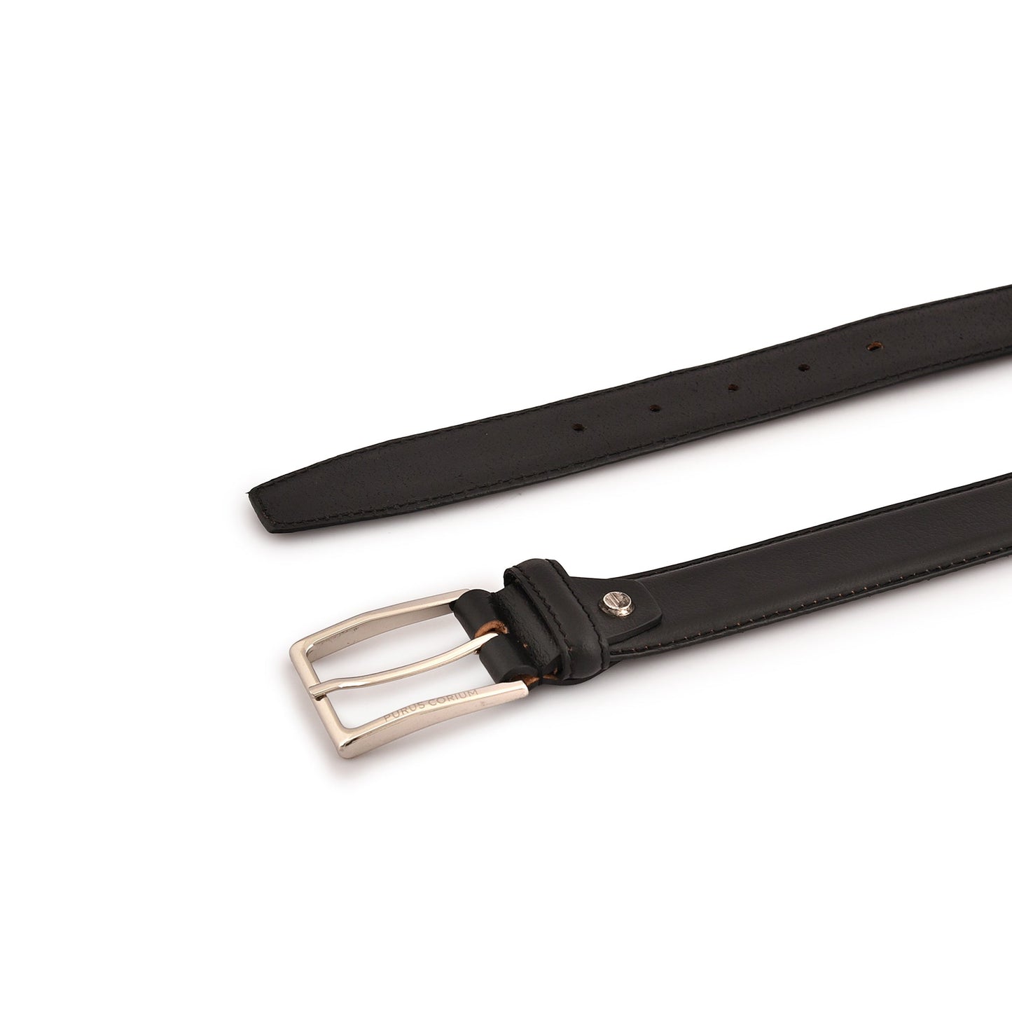Executive Profile Leather Belt- Textured Black