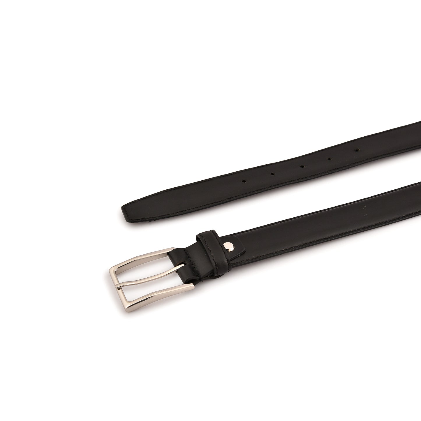 Executive Profile Leather Belt- Plain Black