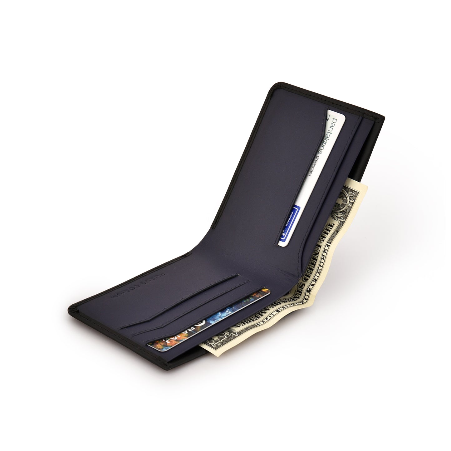 Corium Edge Leather Wallet - Ocean Blue
