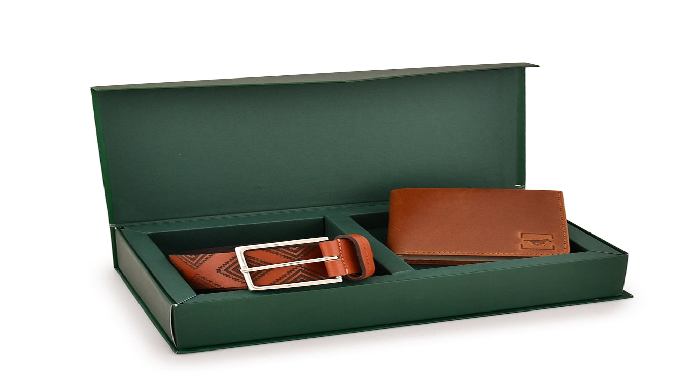 Combo Leather Belts & Wallet