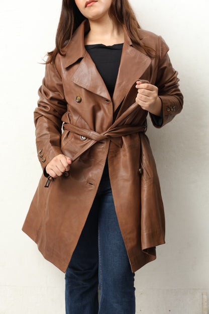 Leather Trench coat