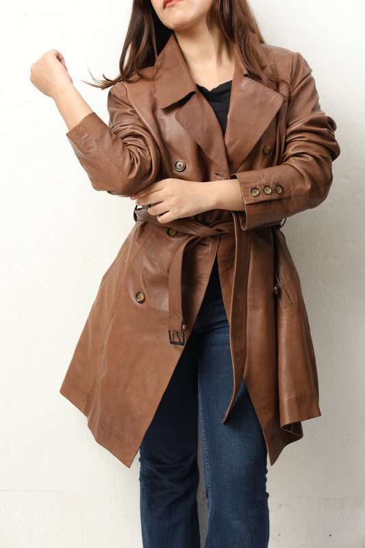 Leather Trench coat
