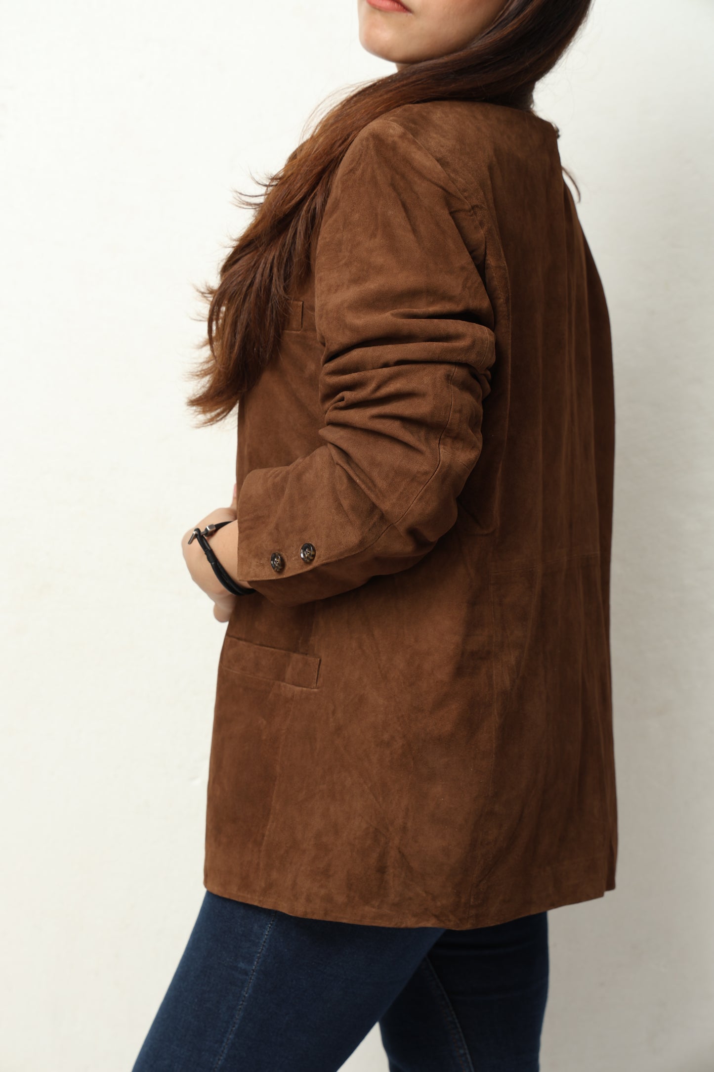 Suede Leather Blazer