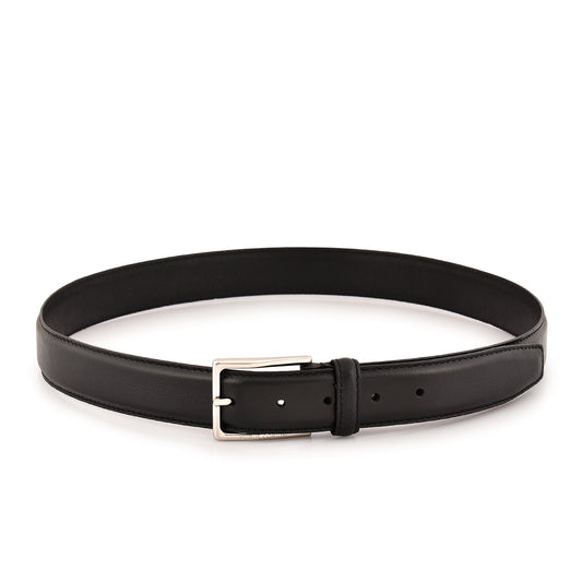 Executive Profile Leather Belt- Textured Black