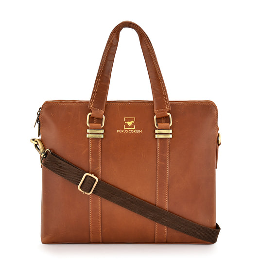 Laptop Bag - Caramel Tan