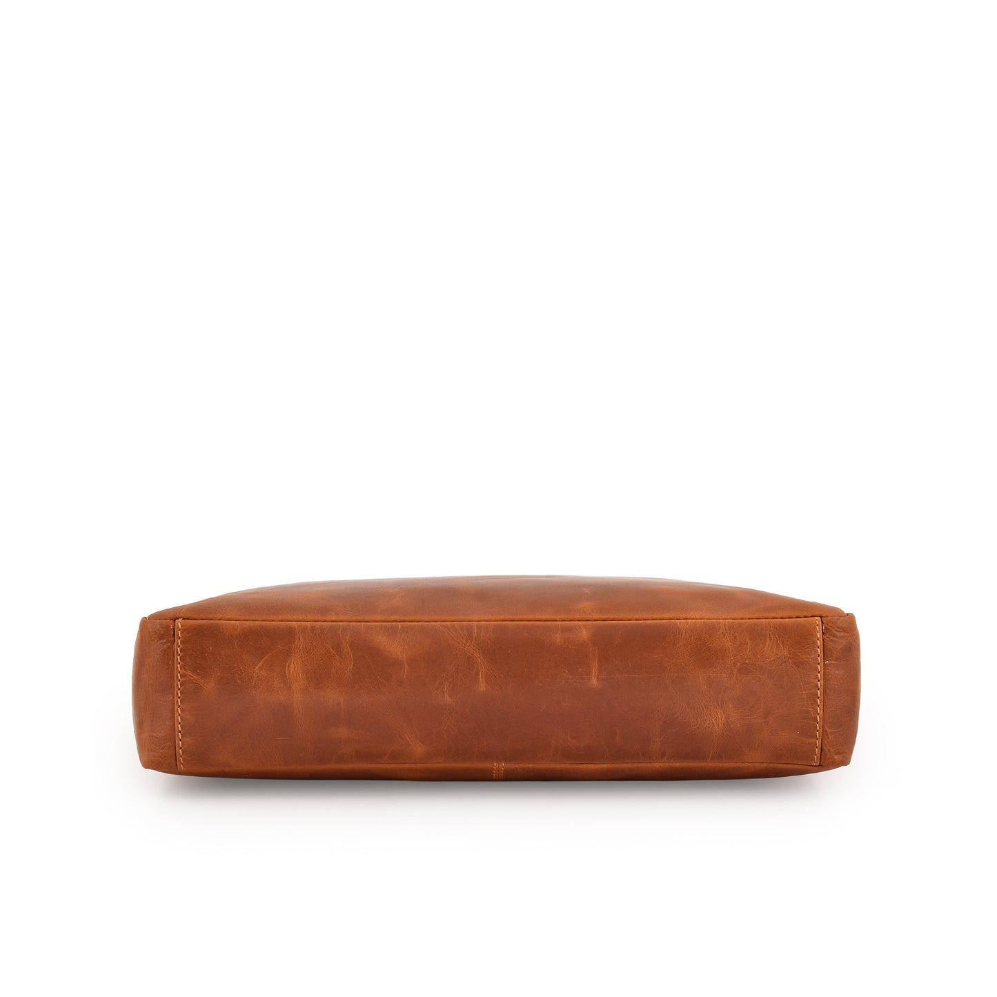 Daily Office Premium Leather Side Bag - Teakwood Tan