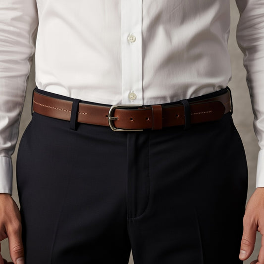 Forever Classic Leather Belt - Tan stich