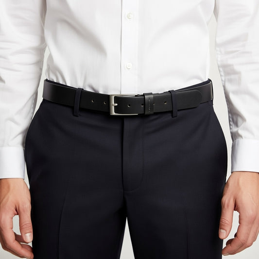 Forever Classic Leather Belt - Black