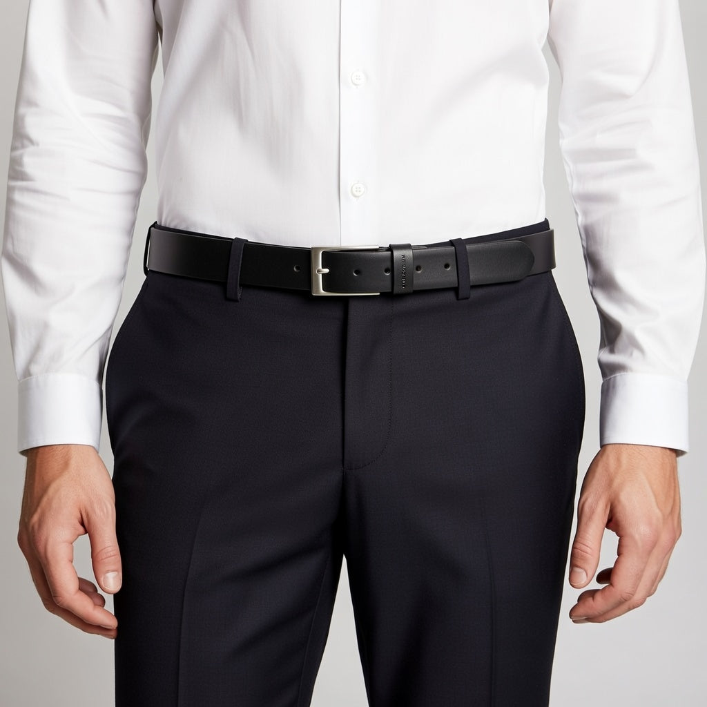 Forever Classic Leather Belt - Black