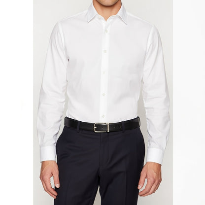 Purus Reversible Leather Belt - Plain Black