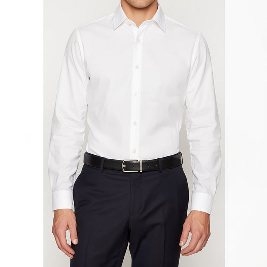 Purus Reversible Leather Belt - Plain Black