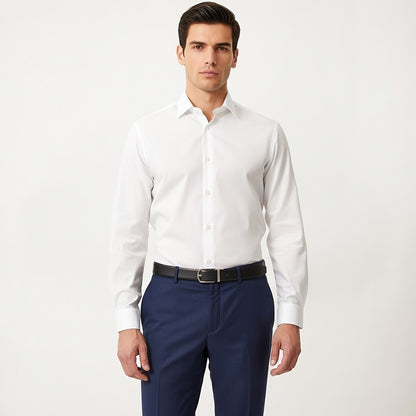 Purus Reversible Leather Belt - Plain Black